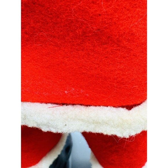 Vintage Rubber Faced Santa Claus Plush Stuffed Toy Doll 11 inch Christmas - Picture 5 of 8